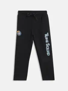 Octave Boys Navy Blue Printed Drawstring Track Pants