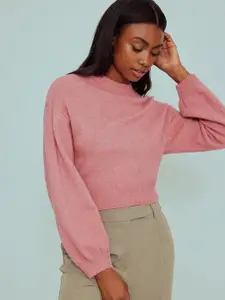 NA-KD Women Pink Solid Sweater