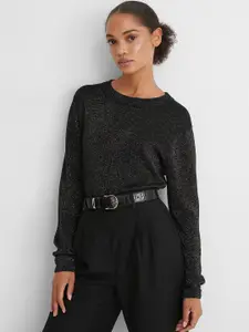 NA-KD Women Black Shimmery Pullover