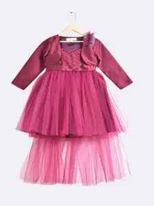 Jelly Jones Girls Purple Net Mini Dress