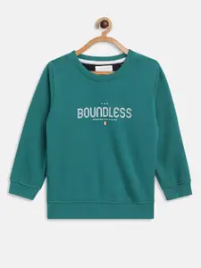 Octave Boys Green Printed Sweatshirt