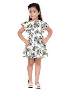 Hunny Bunny Yellow & White Floral Printed Dress