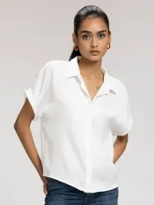 SHAYE Women White Comfort Casual Shirt