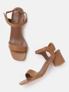 Van Heusen Woman Brown PU Block Sandals