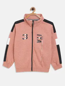 Octave Boys Orange & Black Colourblocked Sweatshirt