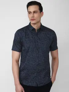 V Dot Men Slim Fit Printed Casual Shirt