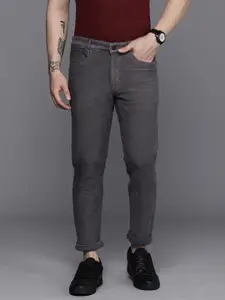 Louis Philippe Jeans Men Grey Slim Fit Low-Rise Stretchable Jeans