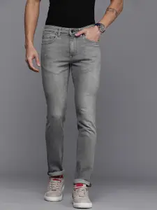 Louis Philippe Jeans Men Super Slim Fit Low-Rise Light Fade Stretchable Jeans