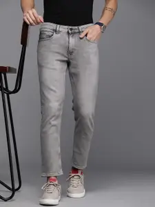 Louis Philippe Jeans Men Slim Fit Low-Rise Light Fade Stretchable Jeans