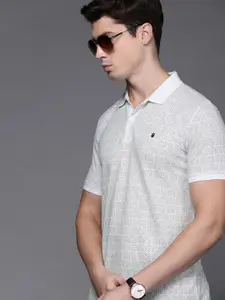Louis Philippe Sport Men Printed Polo Collar T-shirt
