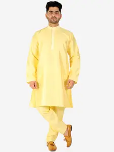 Pro-Ethic Style Developer Men Pure Silk Kurta with Churidar