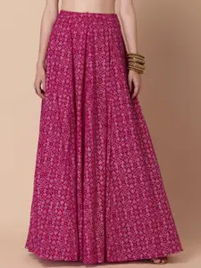 INDYA X Ridhi Mehra Women Pink Printed Maxi Skirts