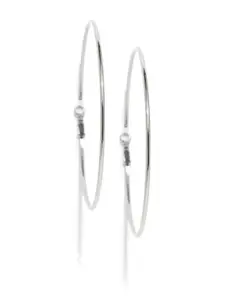 Accessorize London Women Silver Large Simple Hoop Earring