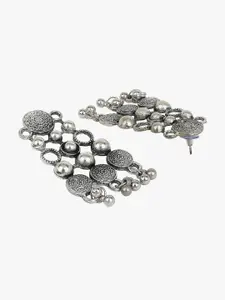 CARDINAL Oxidized Silver-Toned Beaded Choker Necklace Set