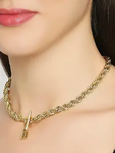 OOMPH Gold-Toned Choker Necklace