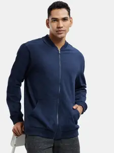Jockey Men Blue Solid Sweatshirt
