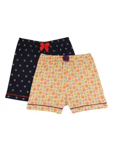 Bodycare Kids Girls Pack of 2 Floral Printed Cotton Shorts