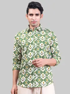 Tistabene Men Green Relaxed Printed Casual Shirt
