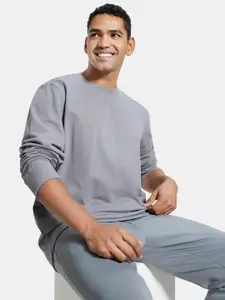 Jockey Combed Cotton French Terry Sweatshirt with Ribbed Cuffs-2716