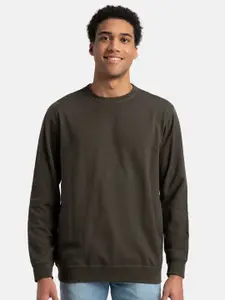 Jockey Combed Cotton French Terry Sweatshirt with Ribbed Cuffs-2716