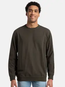 Jockey Combed Cotton French Terry Sweatshirt with Ribbed Cuffs-2716