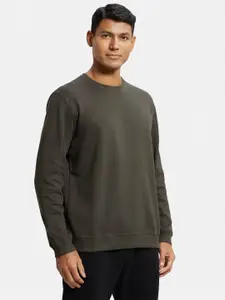 Jockey Men Solid Long Sleeves Round Neck Sweatshirt