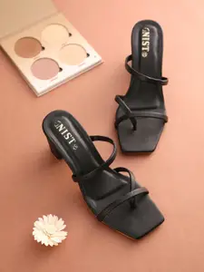 GNIST Women Black Block Heels