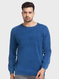 ColorPlus Men Plus Size Blue Pullover