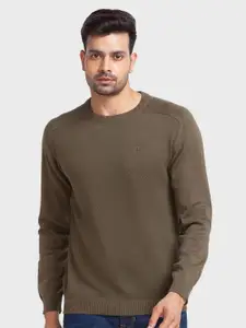 ColorPlus Men Solid Round Neck Long Sleeves Pullover