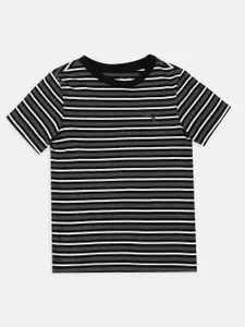 Puma Boys Striped Regular Fit T-Shirt & Joggers