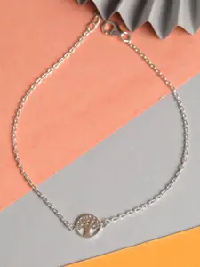 Clara Women 92.5 % Silver-Toned Anklet