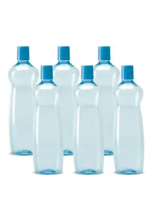 Milton Pacific Pack of 6 Water Bottles 1 Litre Each Blue Reusable Fridge Bottle Set
