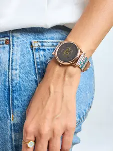 TEAL BY CHUMBAK Women Brass Printed Dial & Leather Bracelet Style Straps Analogue Watch 8907605119088