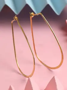 Clara Gold-Toned Contemporary Hoop Earrings