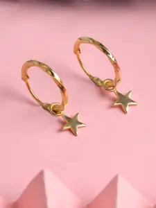Clara Women Gold-Toned Contemporary Hoop Earrings