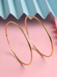 Clara Gold-Toned Contemporary Hoop Earrings