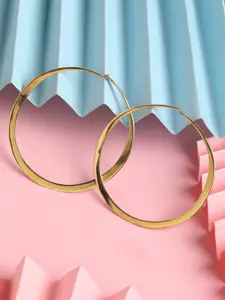 Clara Gold-Toned Contemporary Hoop Earrings