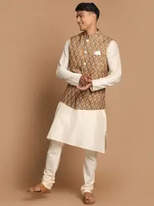 VASTRAMAY Men Kurta with Pyjama & Nehru Jacket