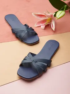 Tokyo Talkies Women Navy Blue Open Toe Flats
