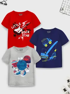 Trampoline Boys Pack of 3 Graphic Printed T-shirt