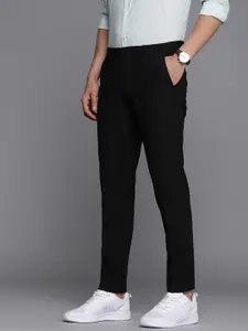 Louis Philippe Ath.Work Louis Philippe Ath Work Men Comfy Tapered Fit Low-Rise Trousers