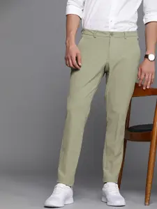 Louis Philippe Ath.Work Louis Philippe Ath Work Men Comfy Tapered Fit Low-Rise Trousers