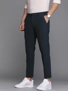 Louis Philippe Ath.Work Louis Philippe Ath Work Men Comfy Tapered Fit Low-Rise Trousers