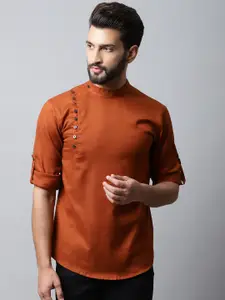 even Men Brown Kurta