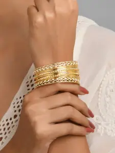 Fida Set Of 6 Gold-Plated Handcrafted Bangles