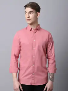 Majestic Man Men Pink Slim Fit Pure Cotton Casual Shirt