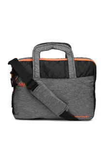 Wildcraft Unisex Grey & Black Solid Laptop Bag
