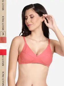 shyaway Pack of 3 Non Padded Non Wired Everyday Cotton Bra