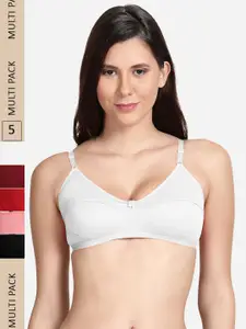 shyaway Pack Of 5 Non Padded Everyday Bra