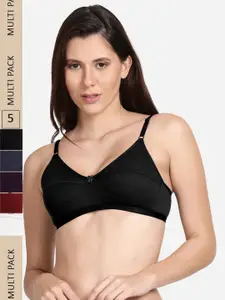 shyaway Set of 5 Non Padded Non Wired Cotton Bra